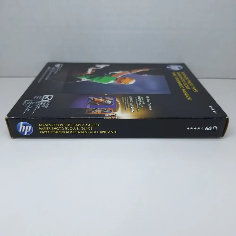 Lot Of 2 HP Advanced Photo Paper 5 x 7 Glossy Q8690A 60 Sheets Each - New In Box